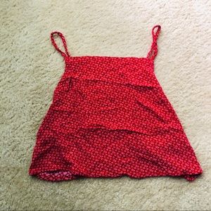 Brandy melville red floral halter top